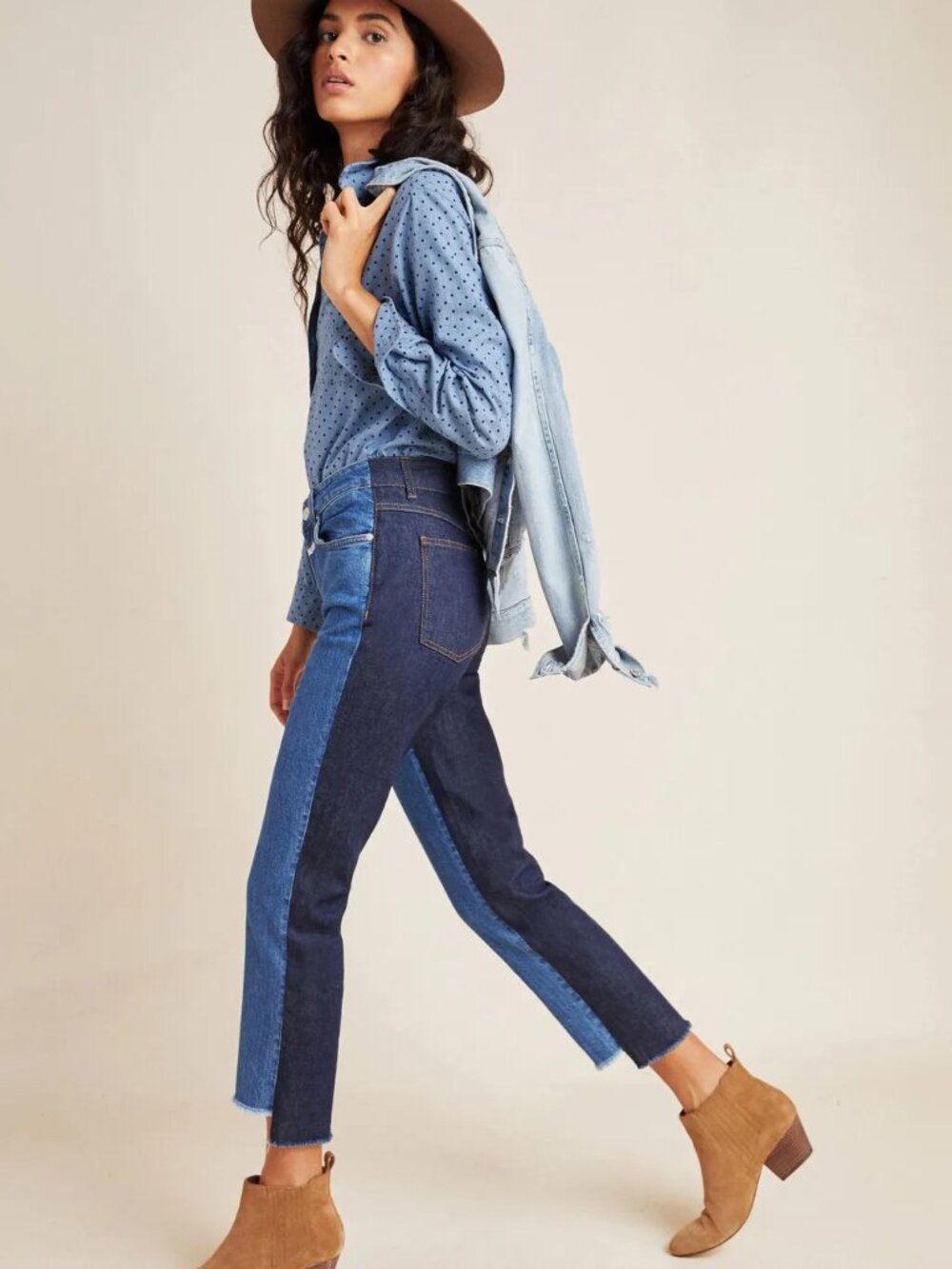 Closed Glow Colorblocked High-Rise Straight Jeans Two Tone Womens 29
